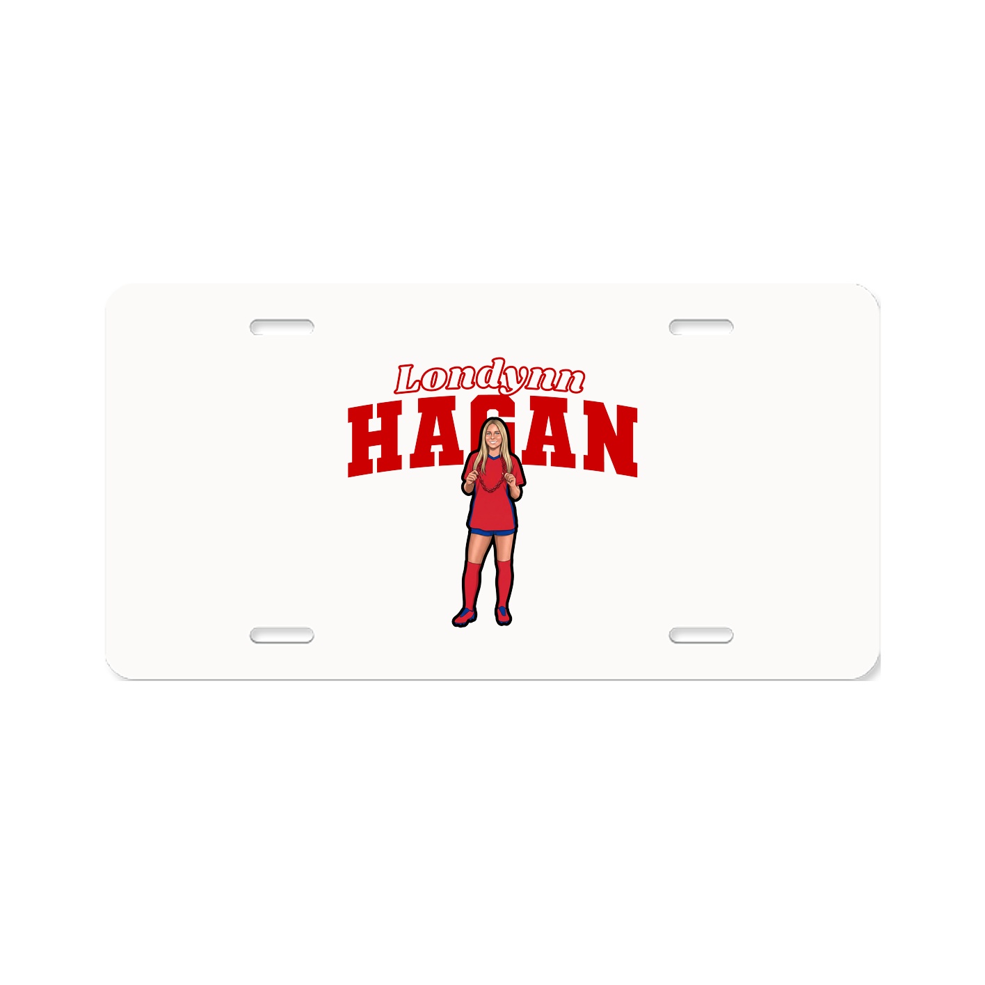 License Plate — Name Arch in Classic