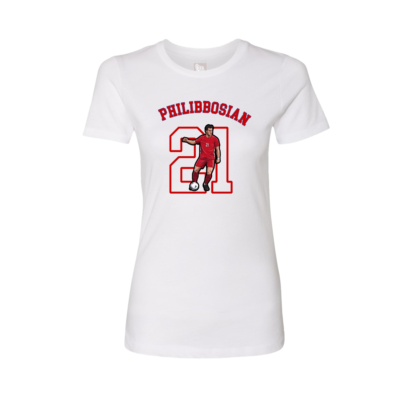 Fitted Women's Tee — Shirsey Arch in White