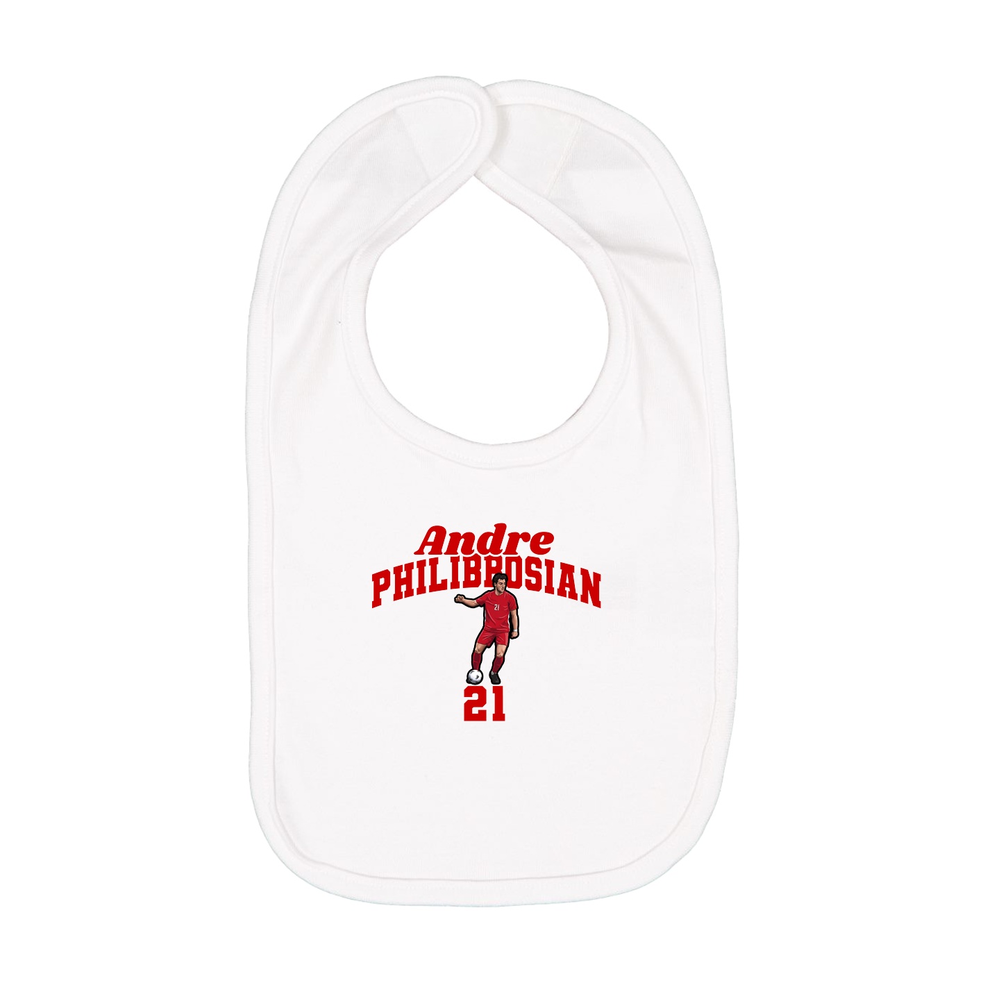 Infant Bib — Signature Arch in White