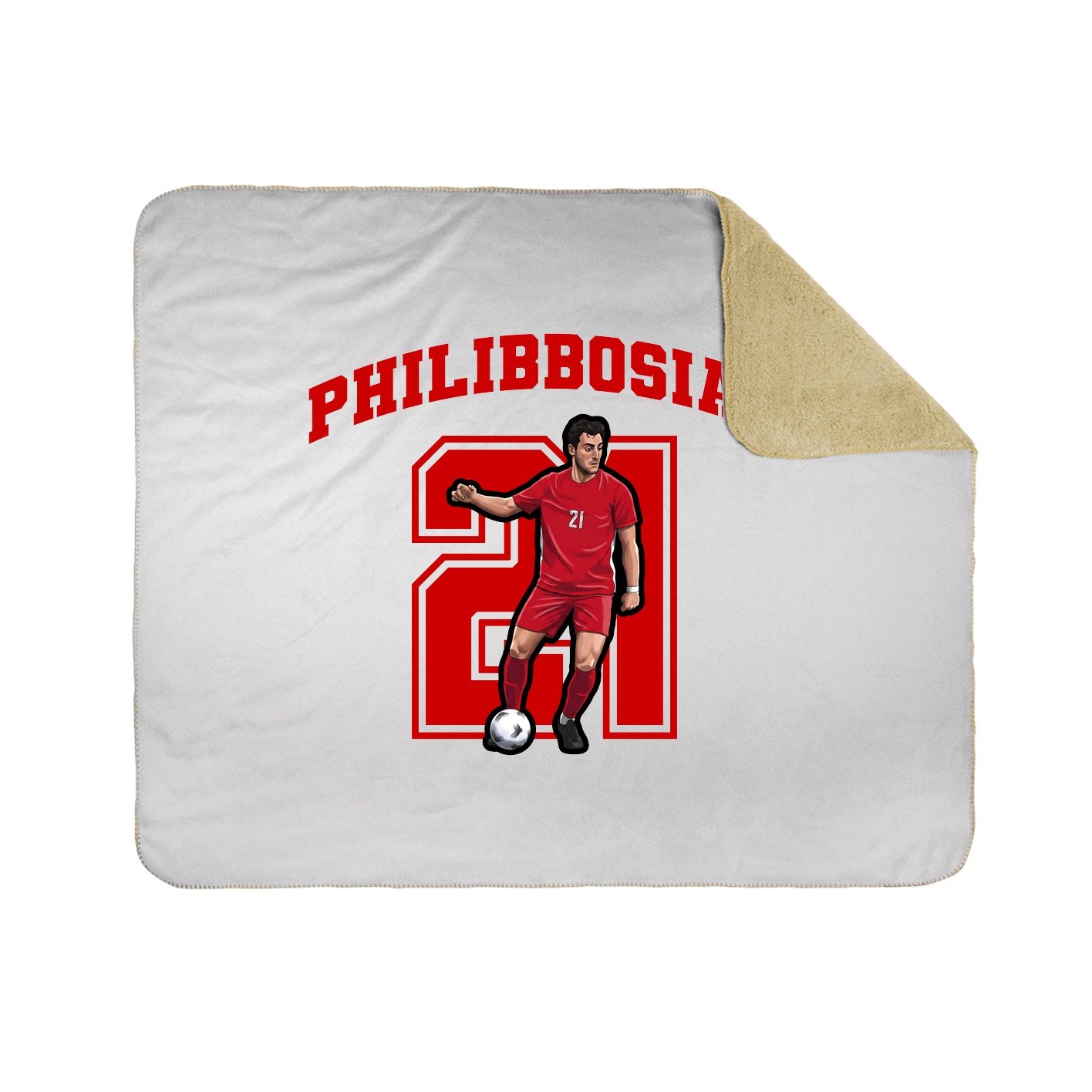 Throw Blanket — Number in White