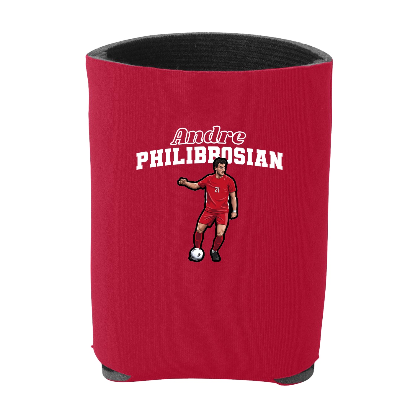 Can Holder — Name Arch in Red