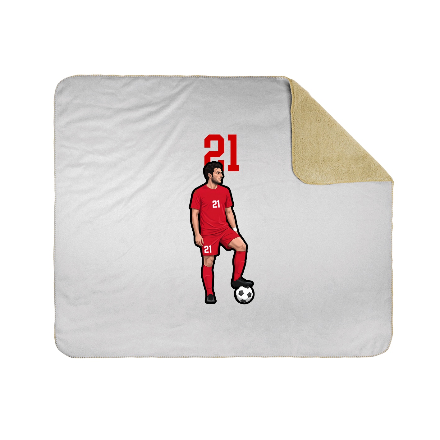 Throw Blanket — Number Top in White
