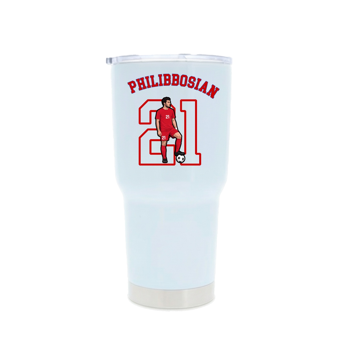 30oz Stainless Steel Tumbler — Shirsey Arch in White