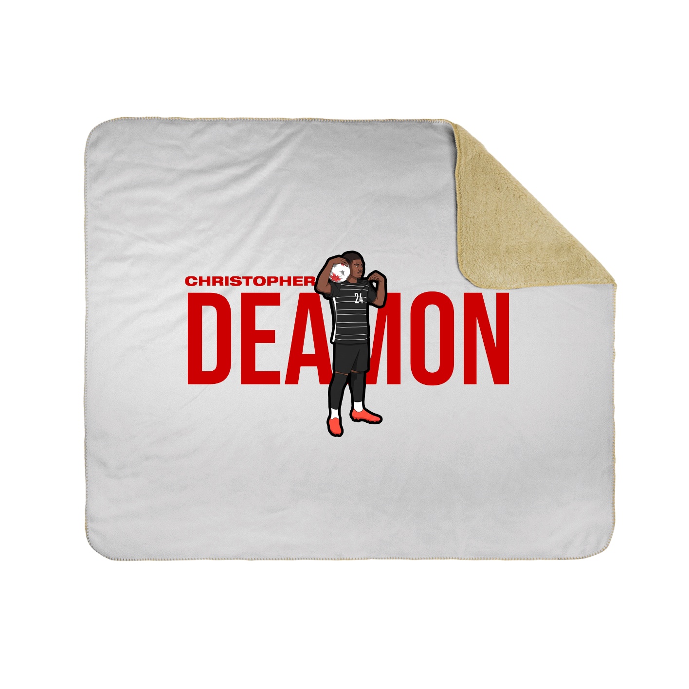 Throw Blanket — Player Name in White