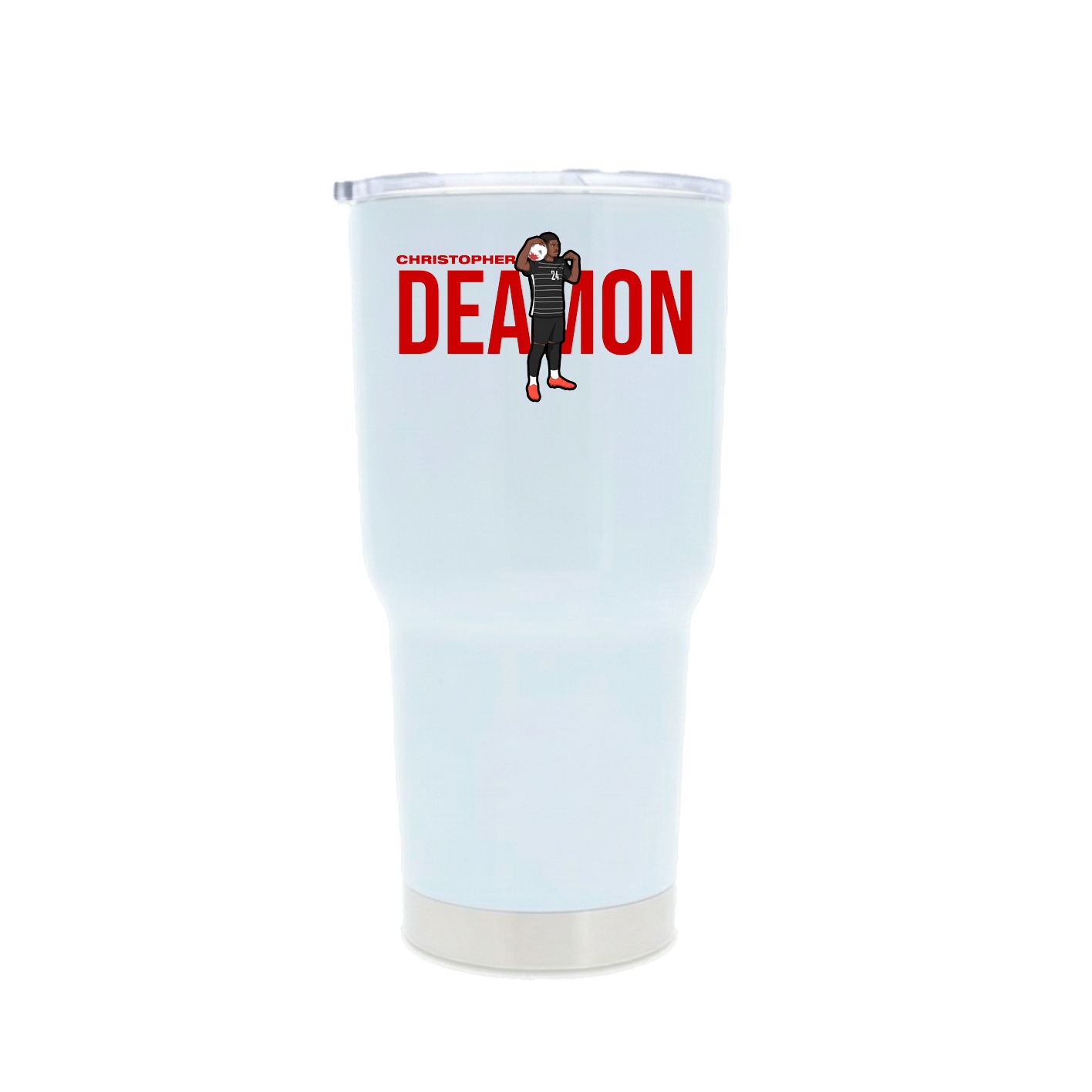 30oz Stainless Steel Tumbler — Player Name in White