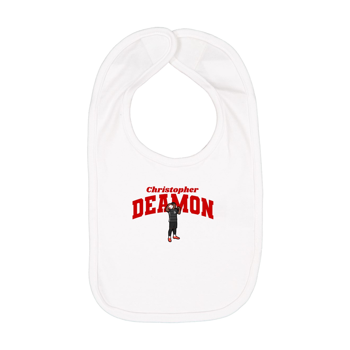 Infant Bib — Signature Arch in White