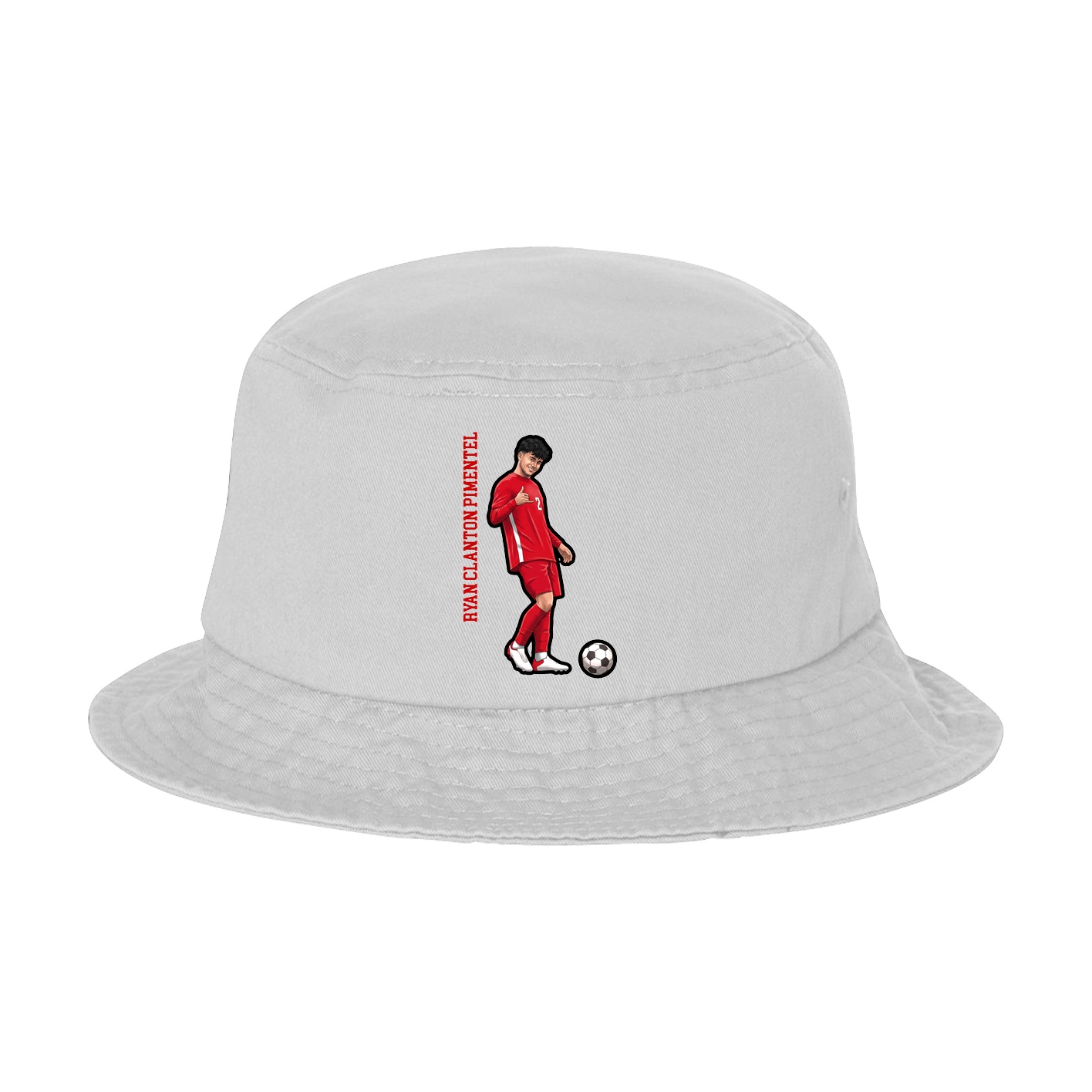 Bucket Cap — Name Vertical in White