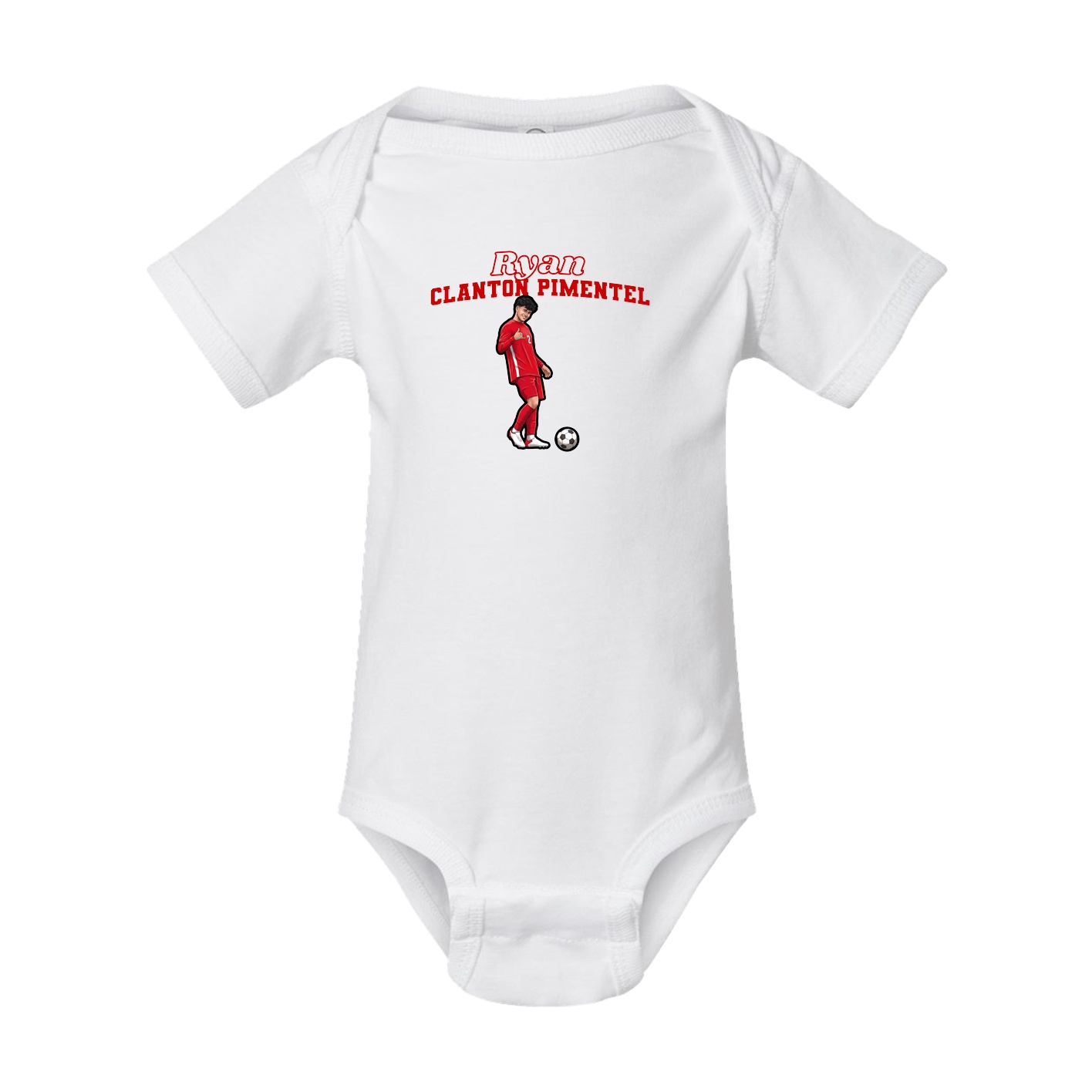 Baby Onesie — Name Arch in White