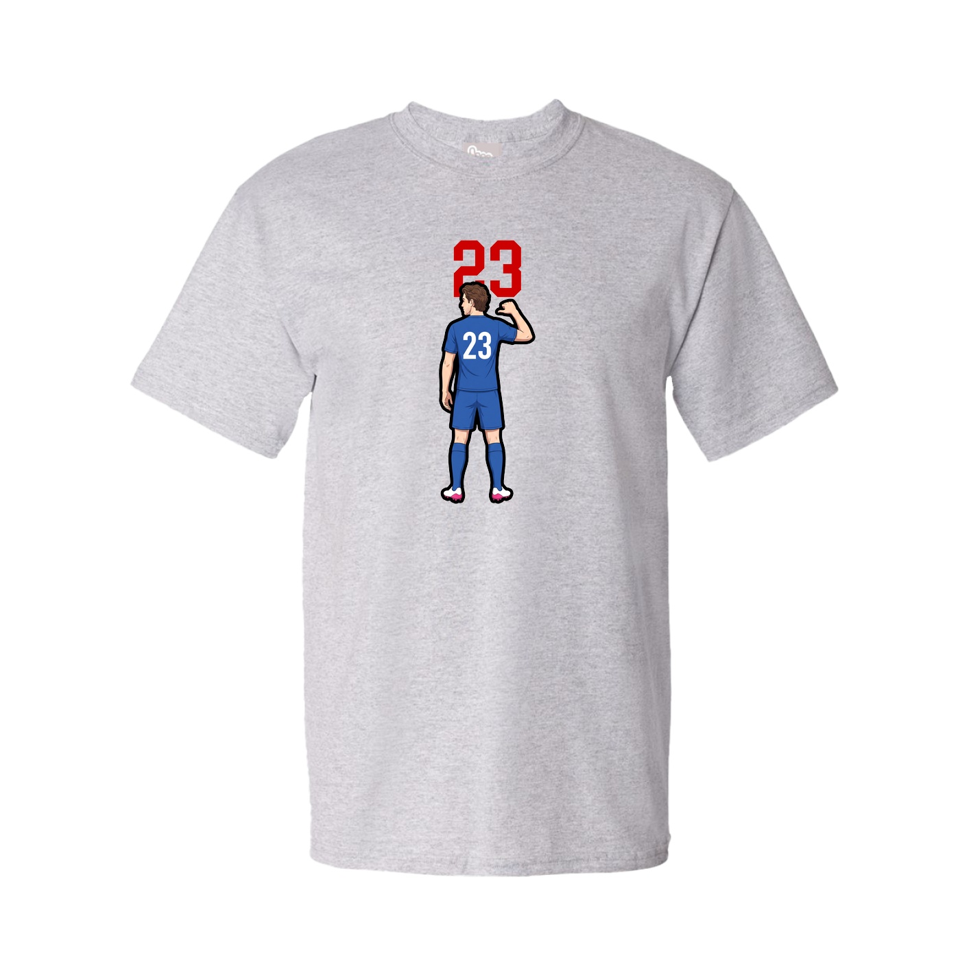 Youth Tee — Number Top in Grey