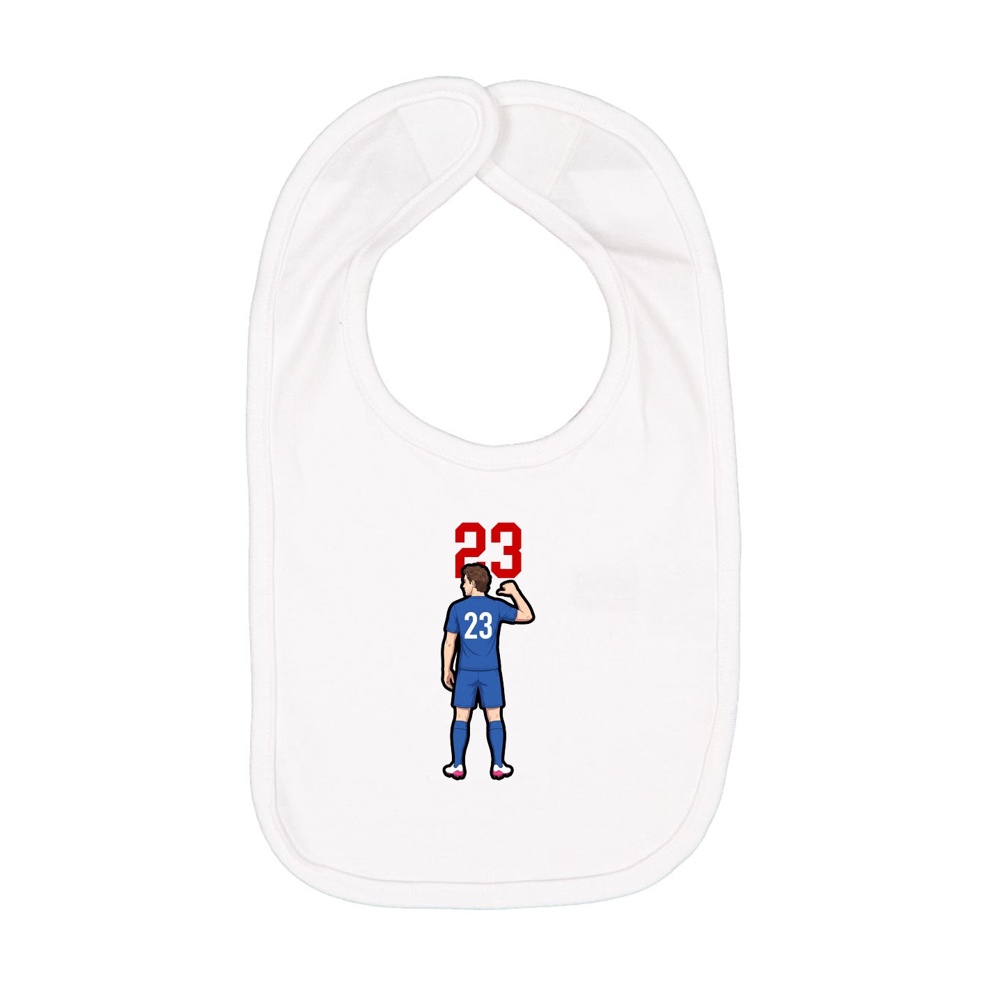 Infant Bib — Number Top in White