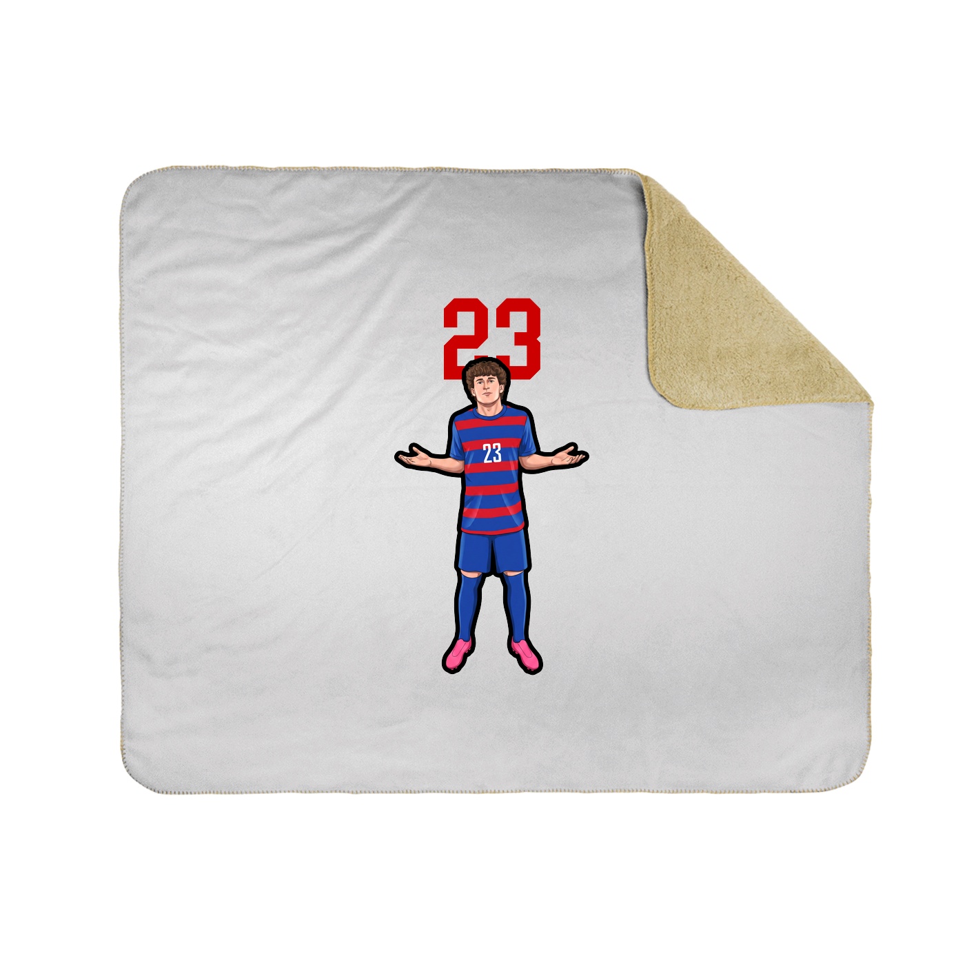 Throw Blanket — Number Top in White