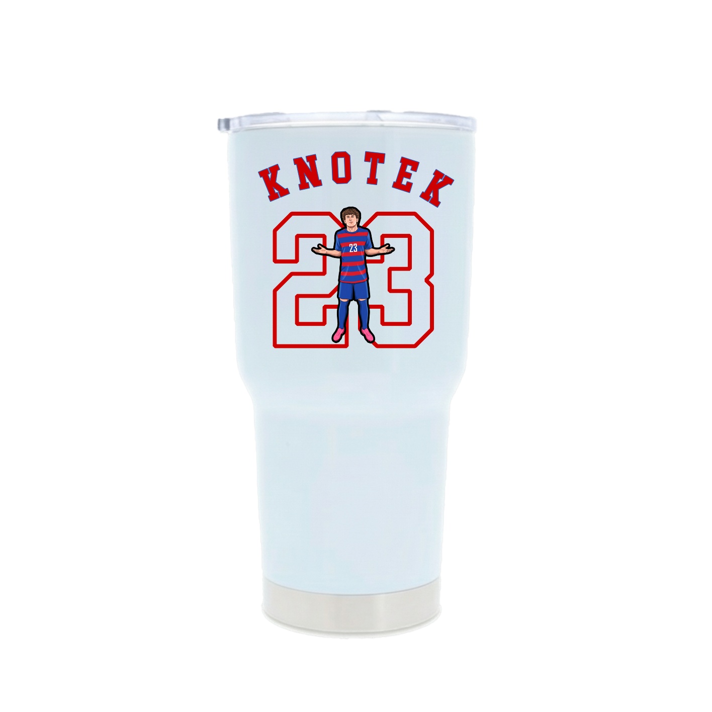 30oz Stainless Steel Tumbler — Shirsey Arch in White
