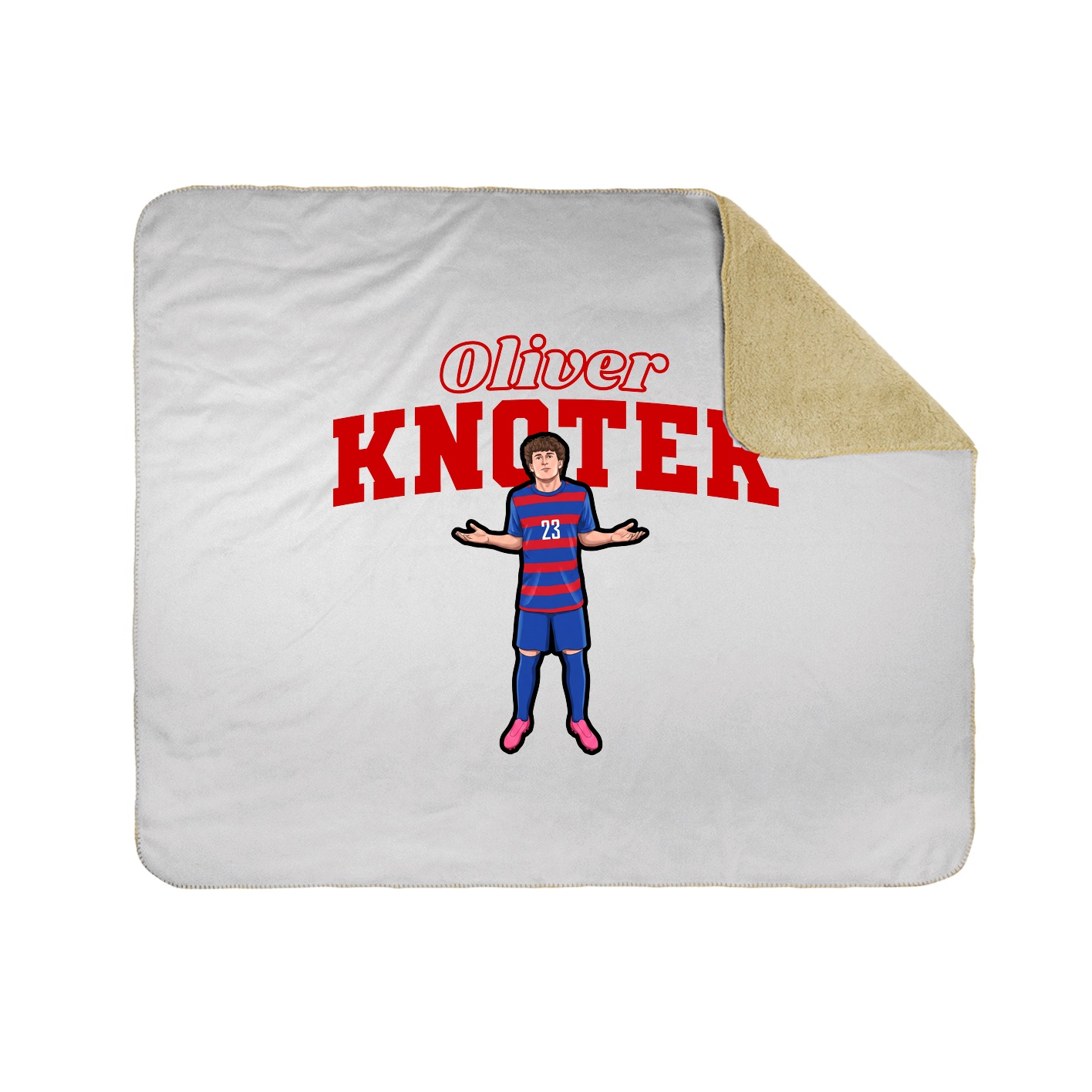 Throw Blanket — Name Arch in White