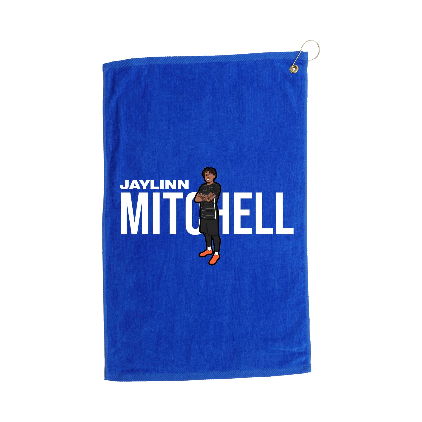 Golf Towel — Player Name in Royal