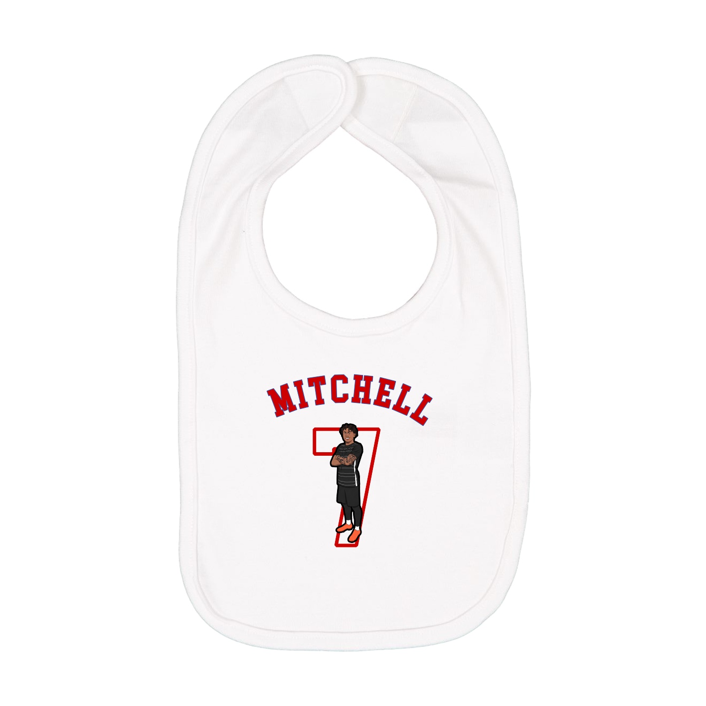 Infant Bib — Shirsey Arch in White