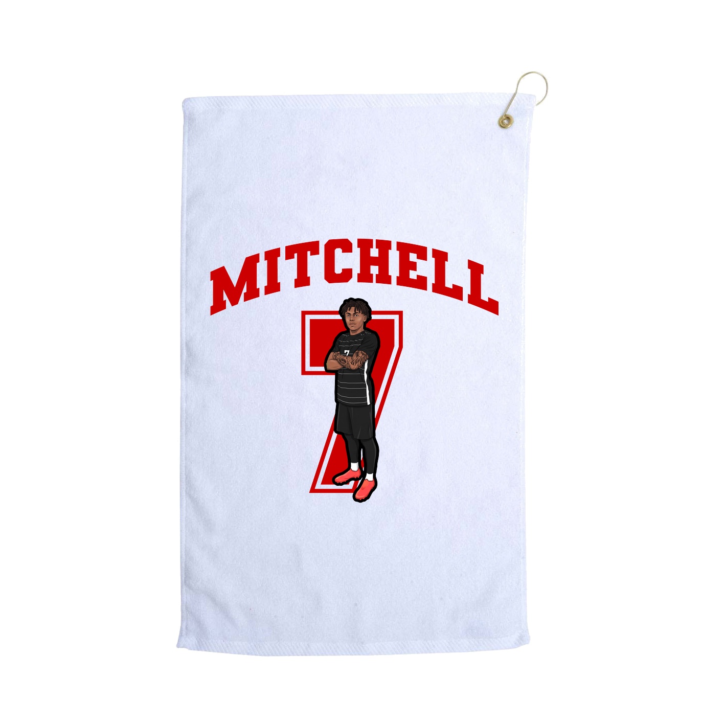 Golf Towel — Number in White