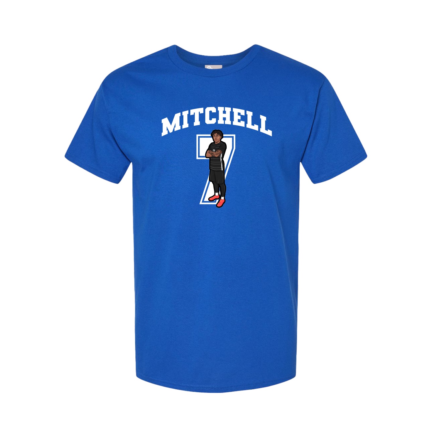 Youth Tee — Number in Royal