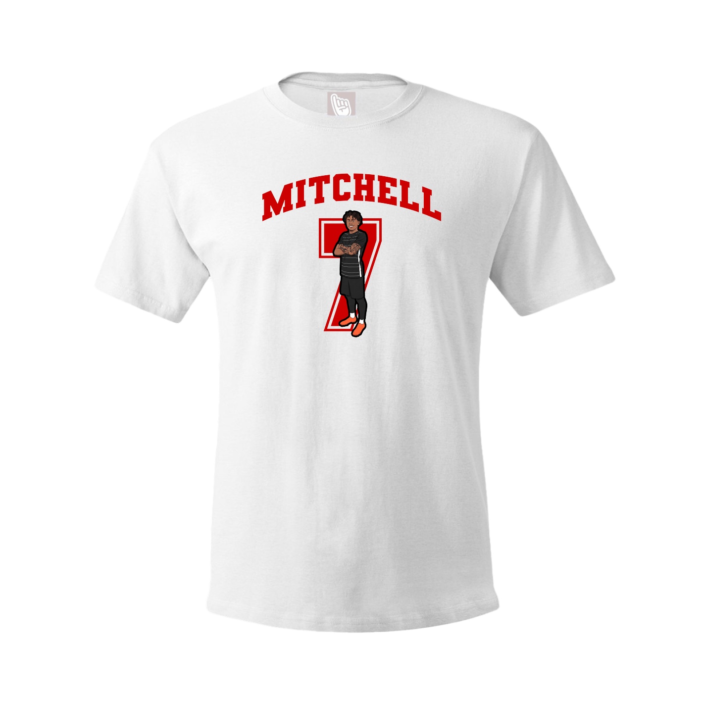 Youth Tee — Number in White