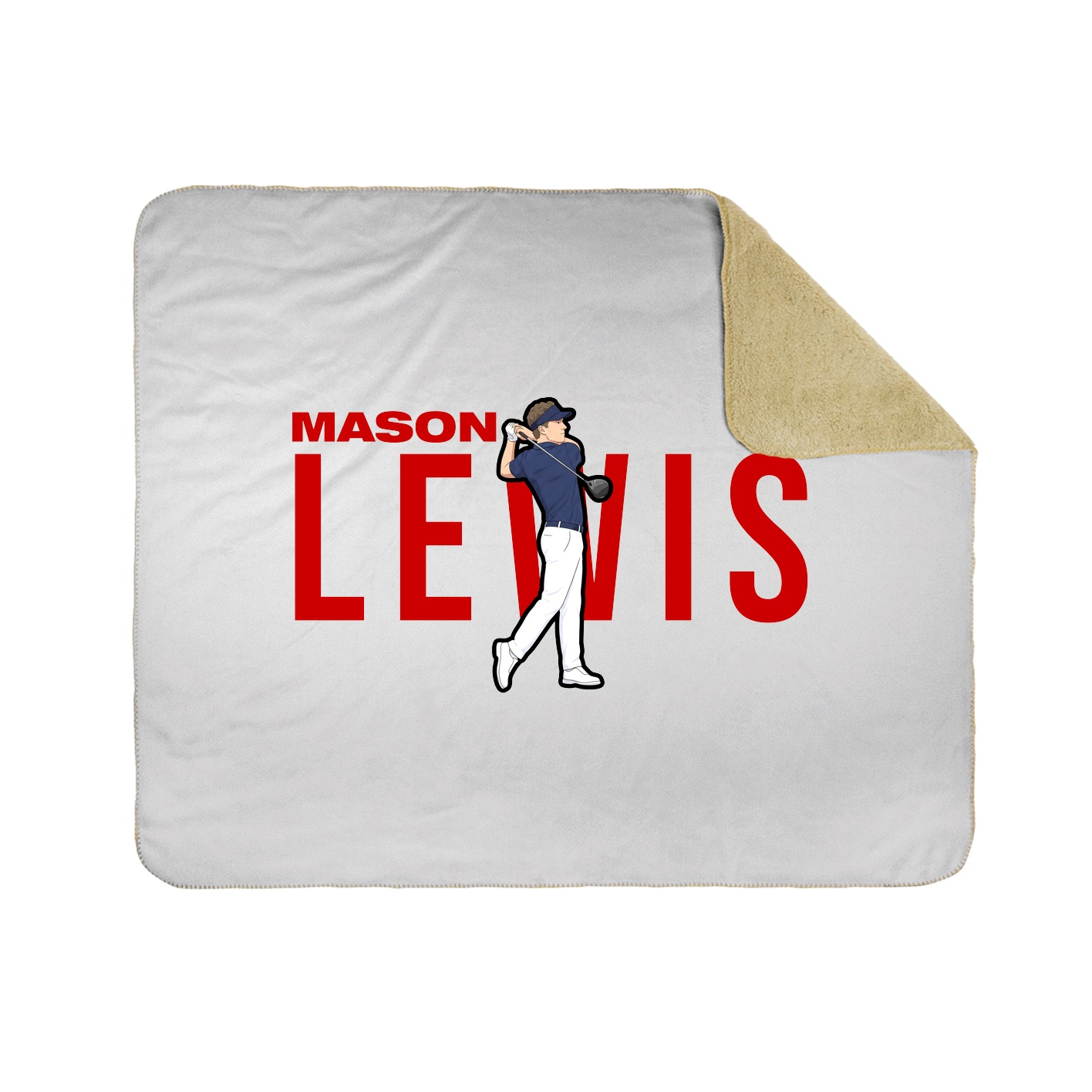Throw Blanket — Player Name in White