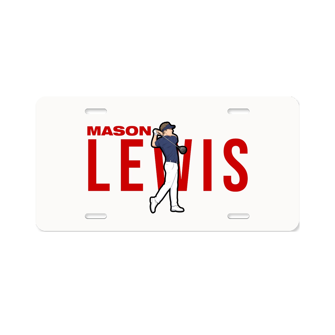 License Plate — Player Name in Classic
