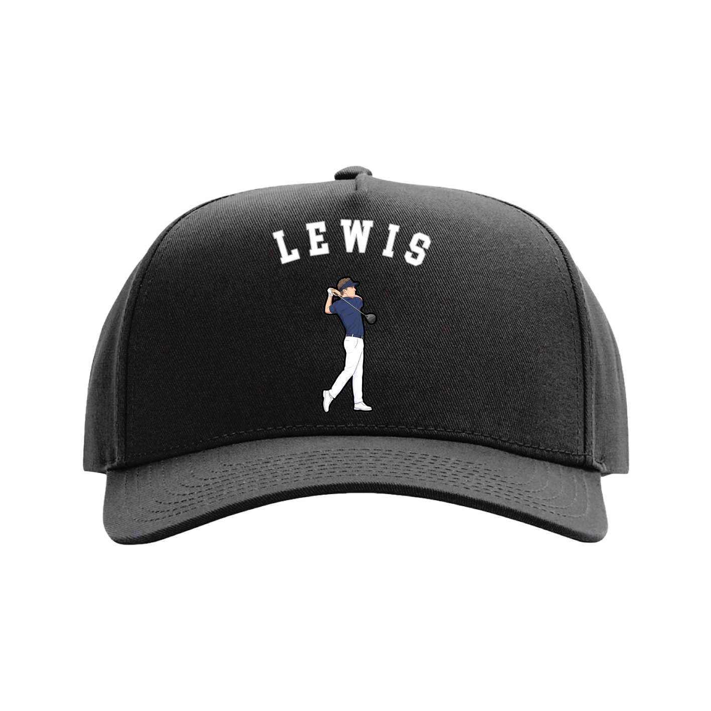 Full Fabric Five-Panel Champ Cap — Shirsey Arch in Black