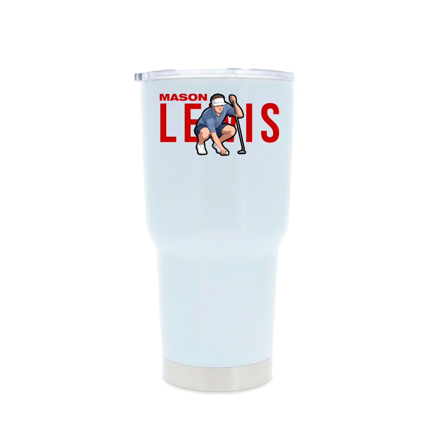 30oz Stainless Steel Tumbler — Player Name in White