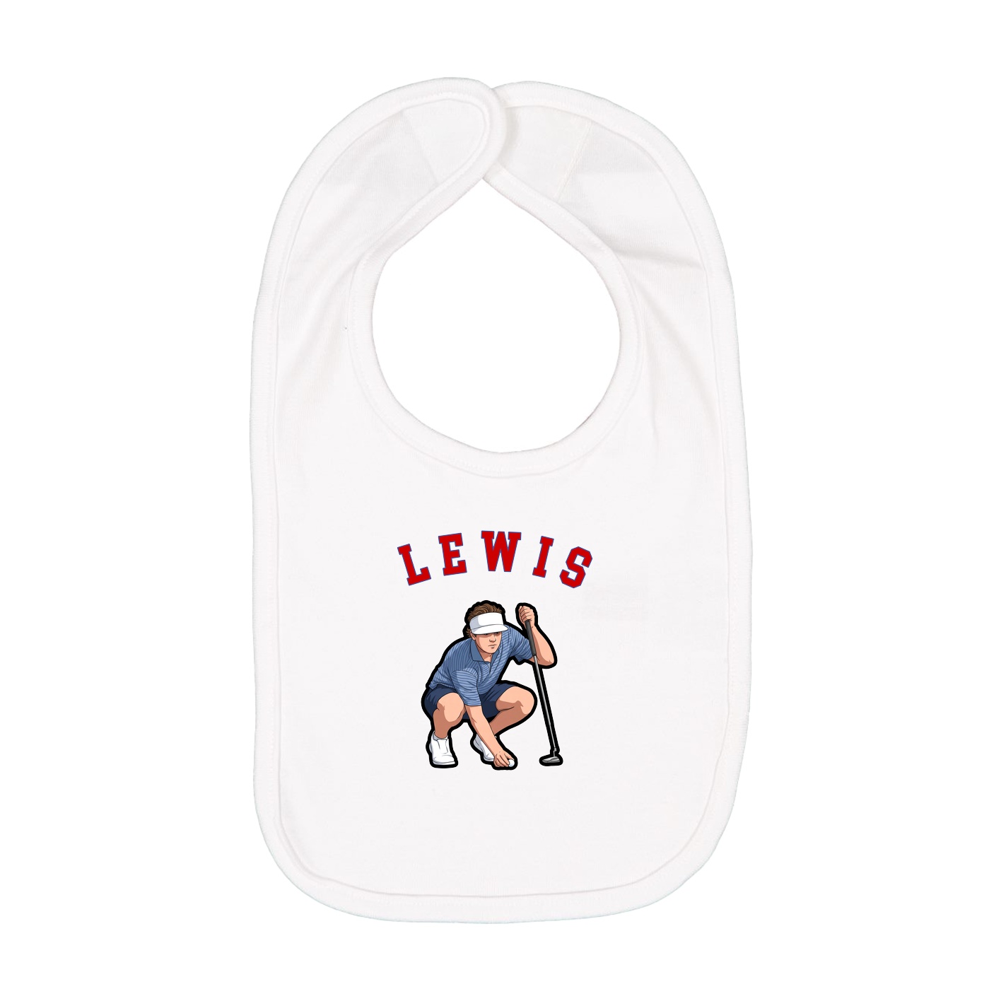 Infant Bib — Shirsey Arch in White