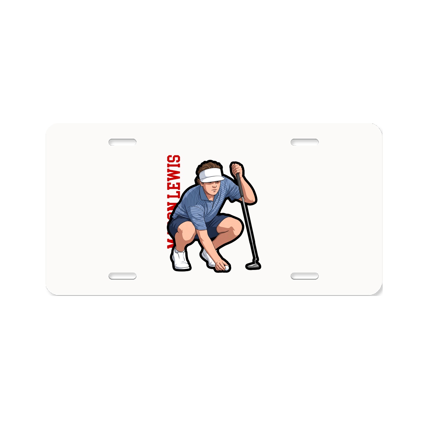 License Plate — Name Vertical in Classic