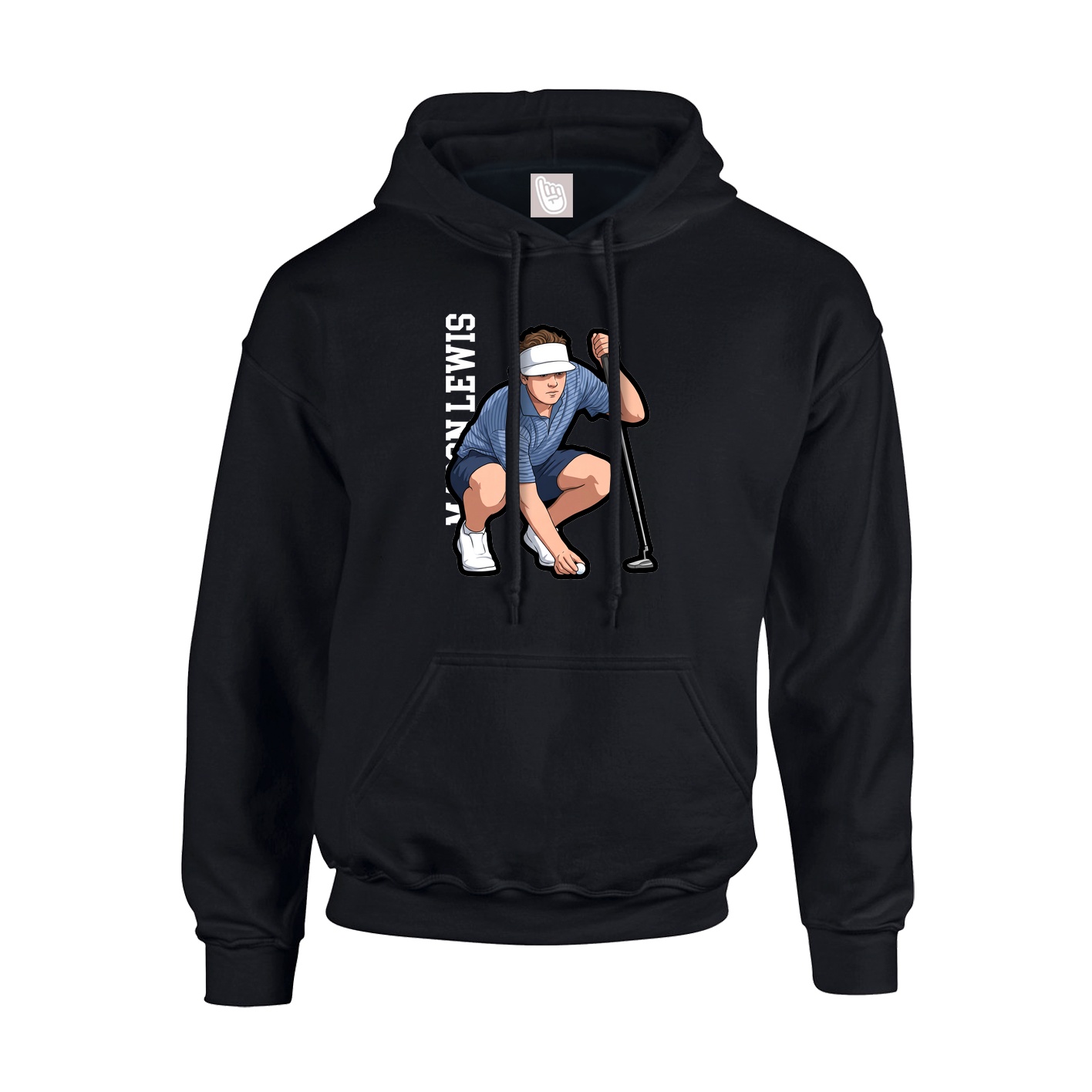 Hoodie — Name Vertical in Black