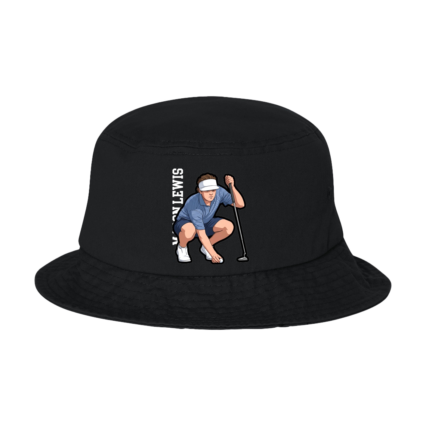 Bucket Cap — Name Vertical in Black