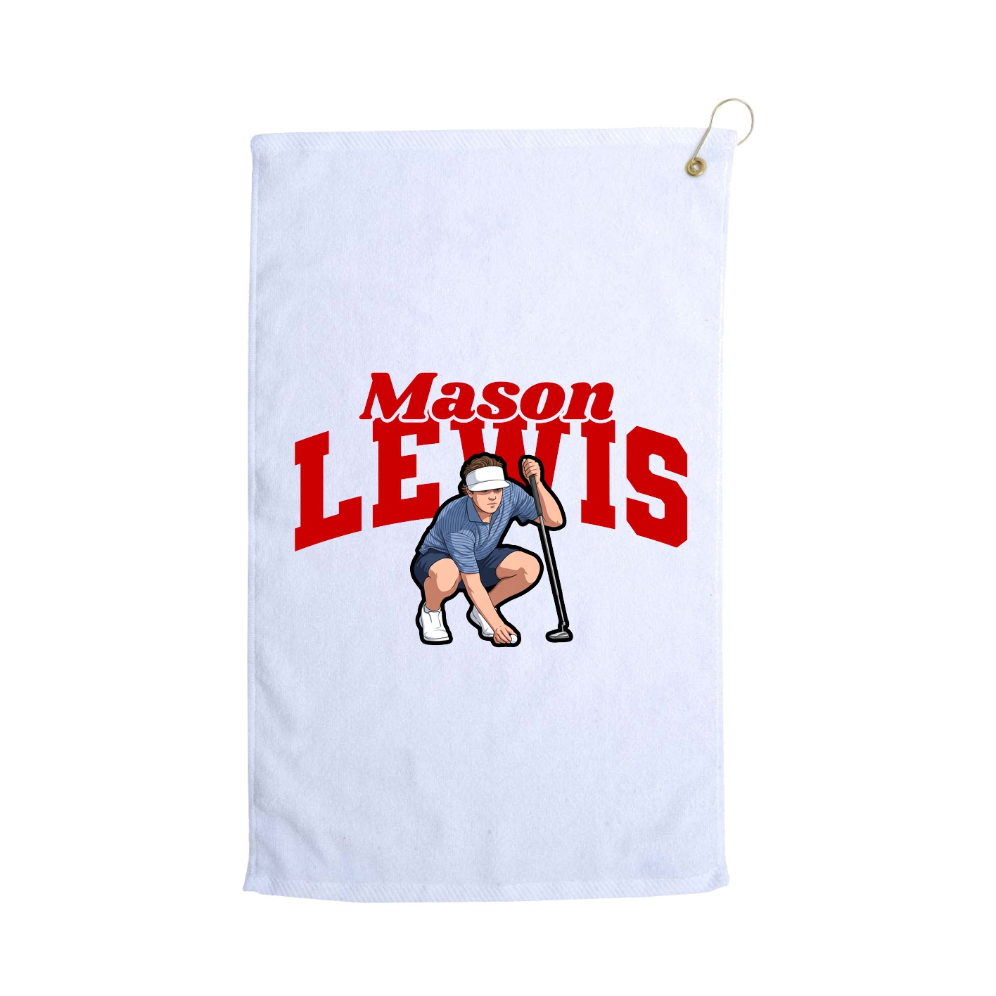 Golf Towel — Signature Arch in White