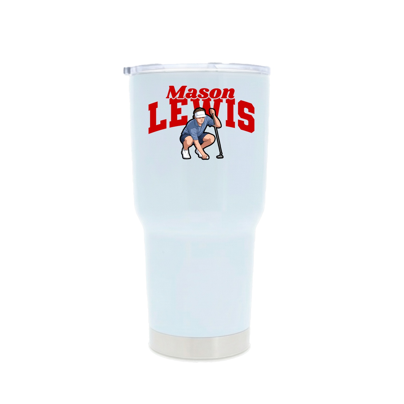30oz Stainless Steel Tumbler — Signature Arch in White