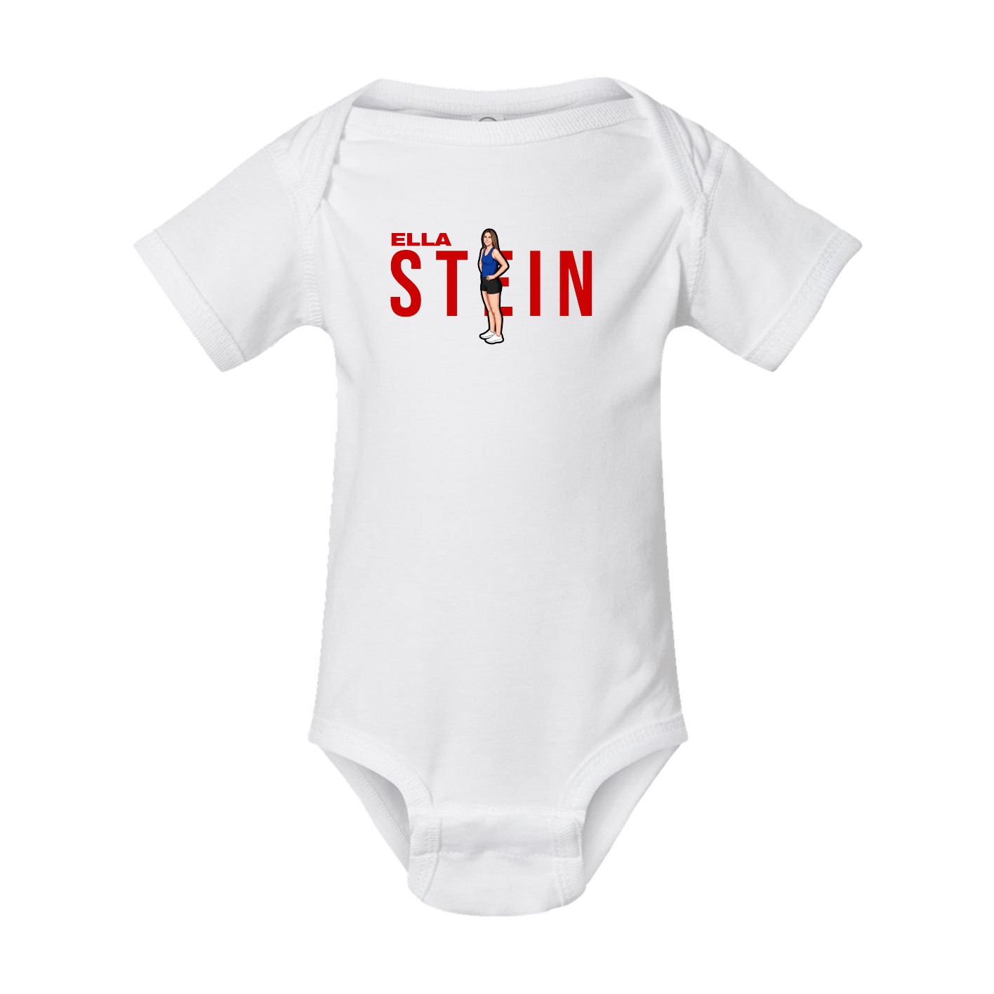 Baby Onesie — Player Name in White