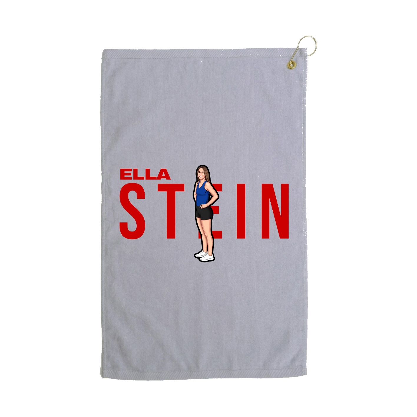 Golf Towel — Player Name in Grey