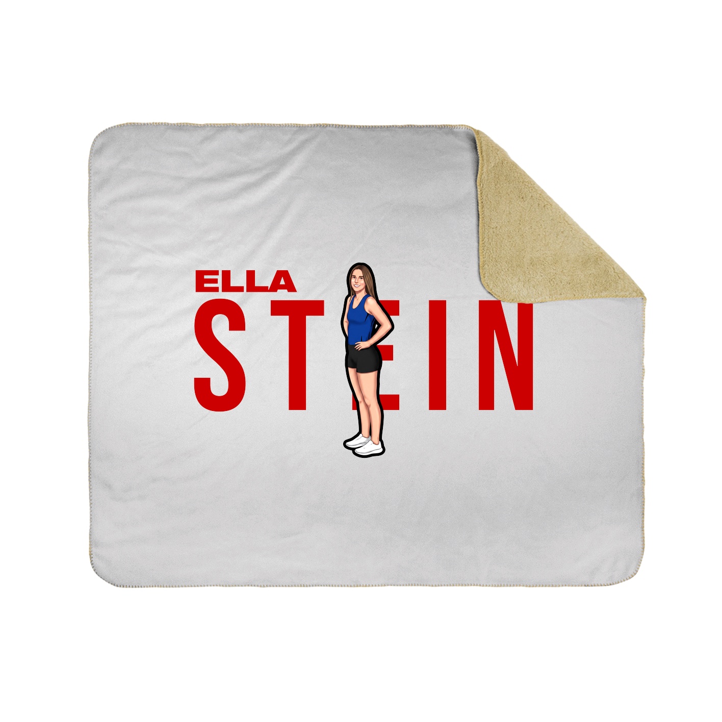 Throw Blanket — Player Name in White