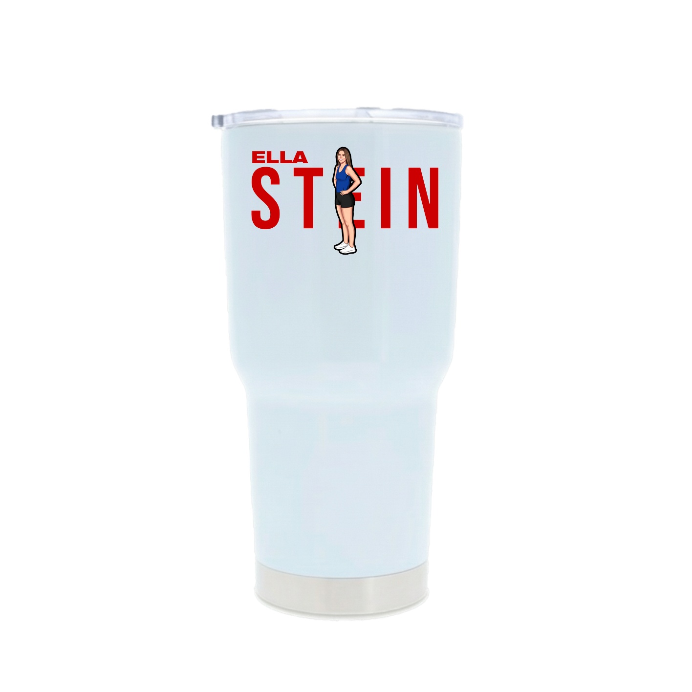 30oz Stainless Steel Tumbler — Player Name in White