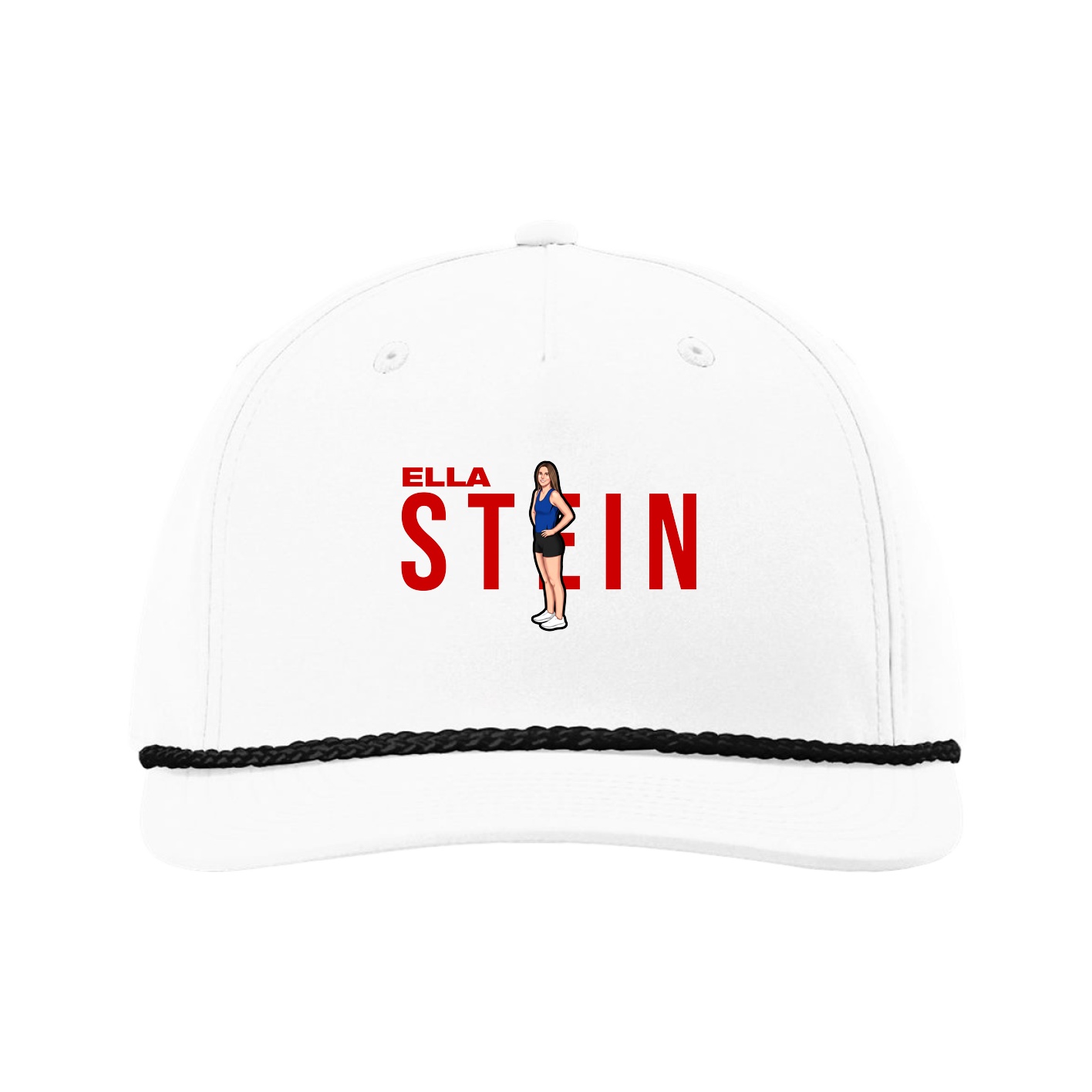 Five-Panel Classic Rope Cap — Player Name in White