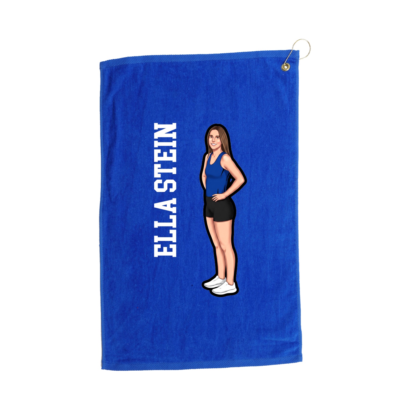 Golf Towel — Name Vertical in Royal