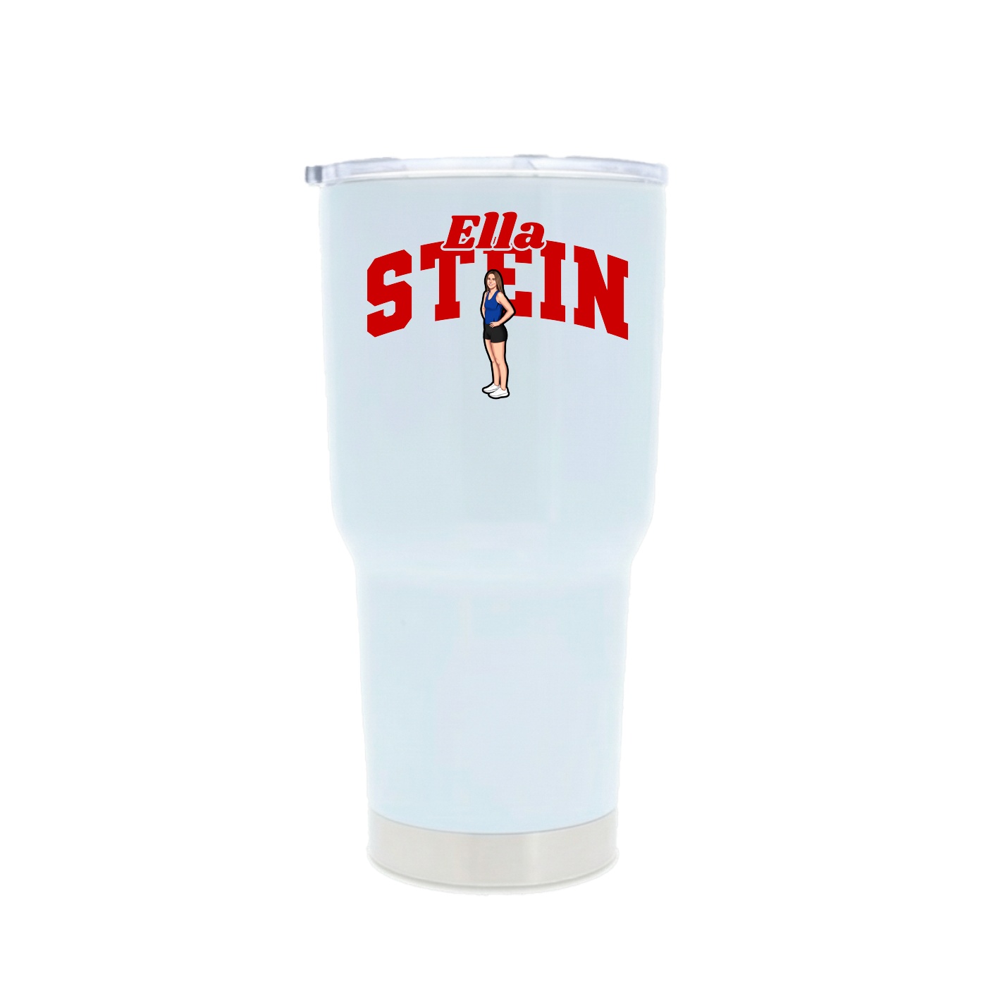 30oz Stainless Steel Tumbler — Signature Arch in White