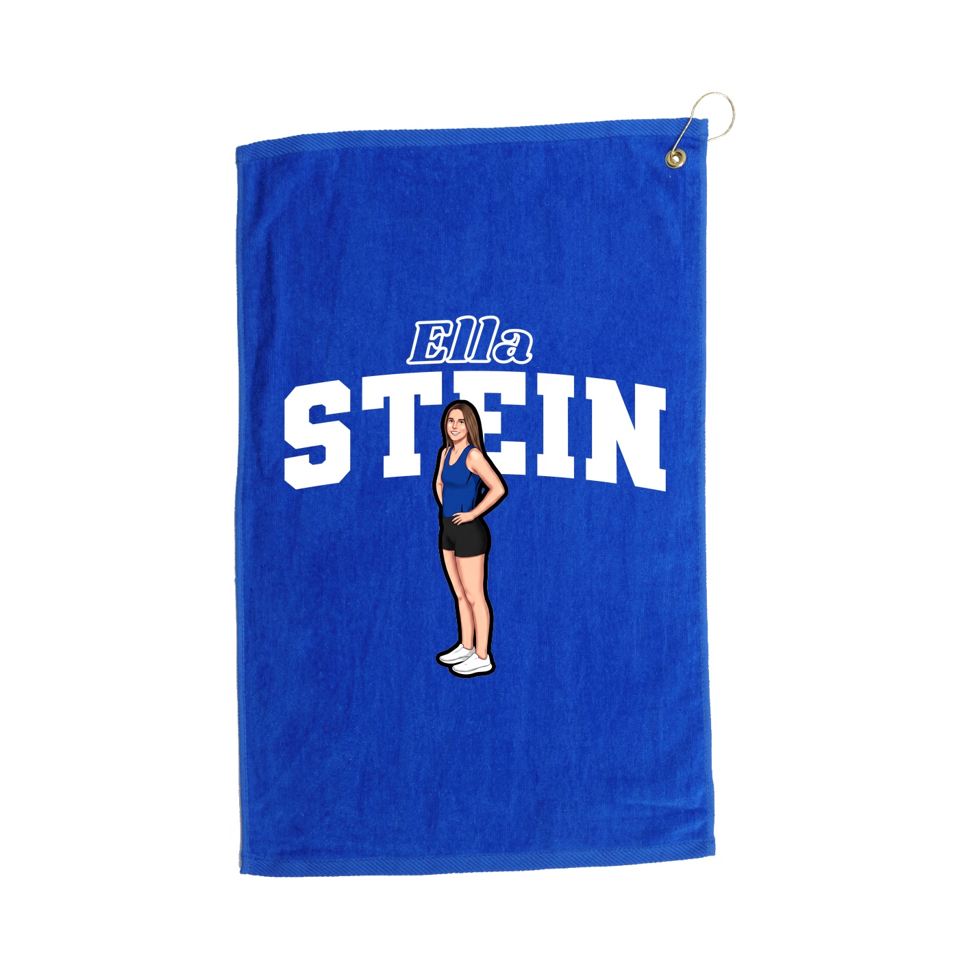 Golf Towel — Name Arch in Royal