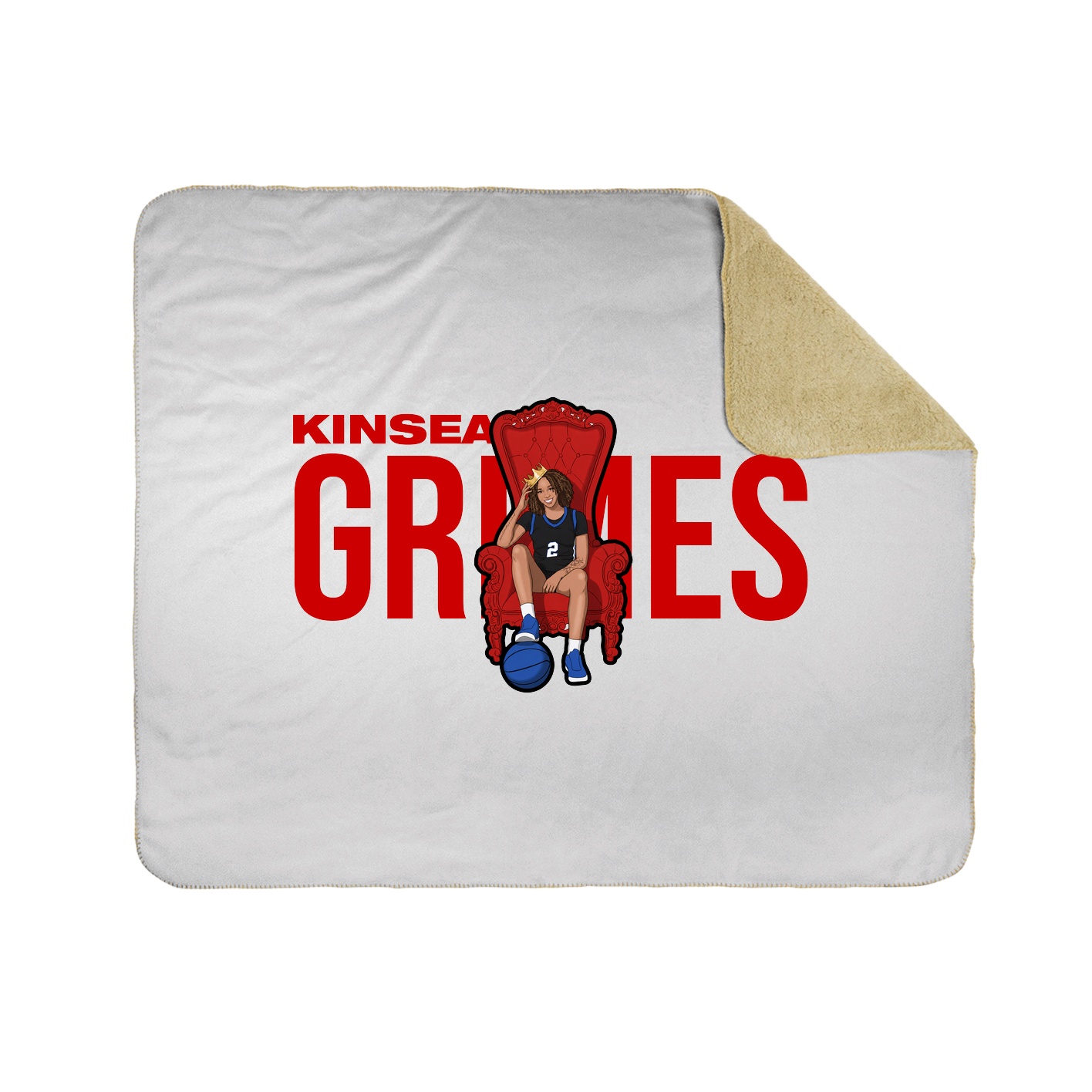 Throw Blanket — Player Name in White