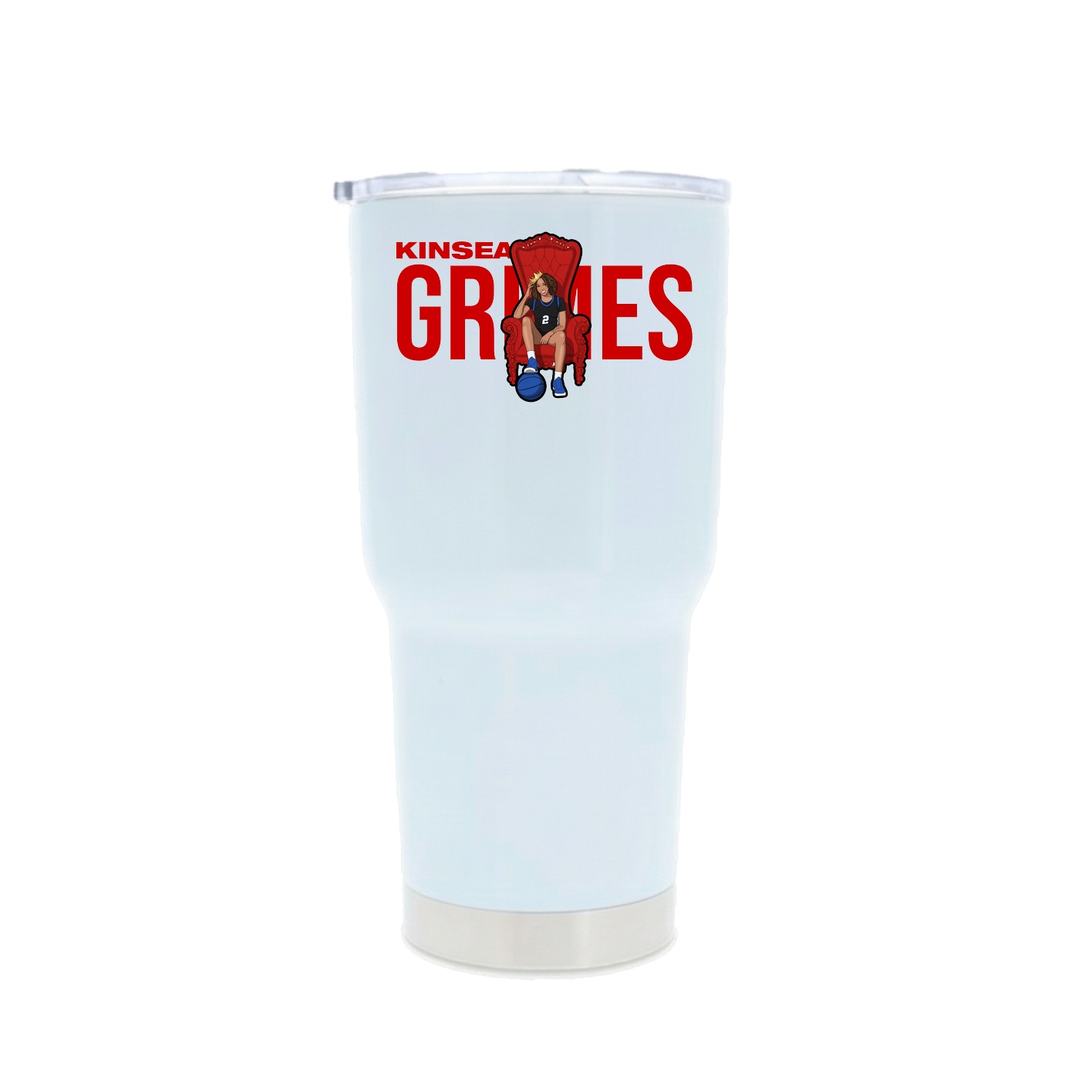30oz Stainless Steel Tumbler — Player Name in White