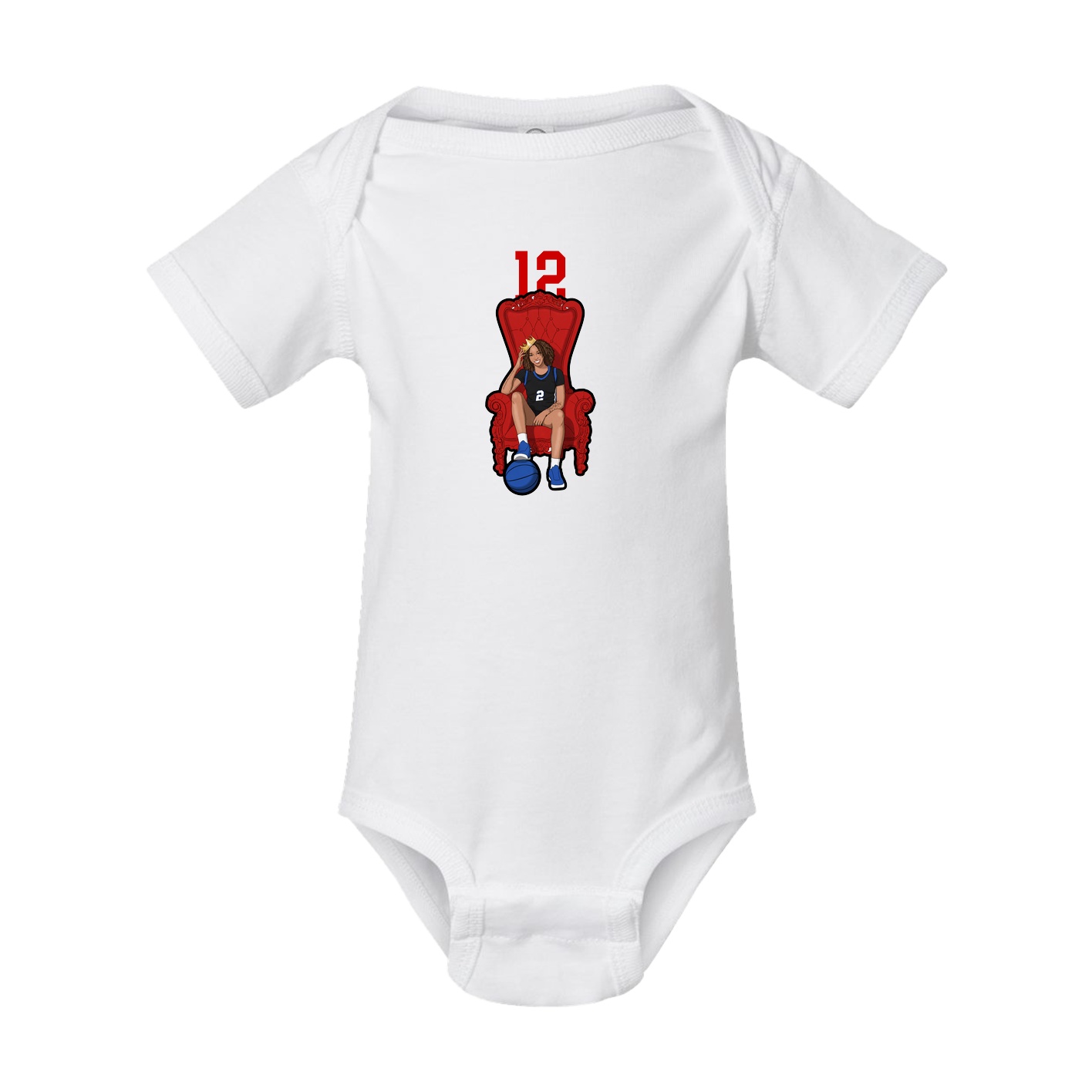 Baby Onesie — Number Top in White