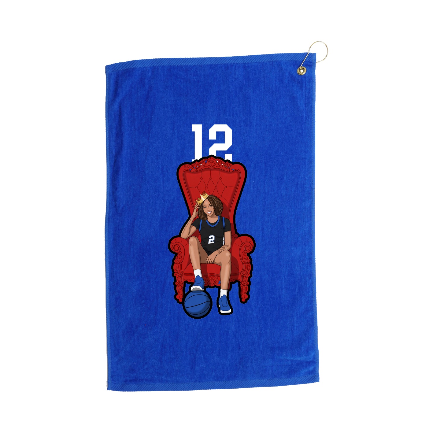 Golf Towel — Number Top in Royal