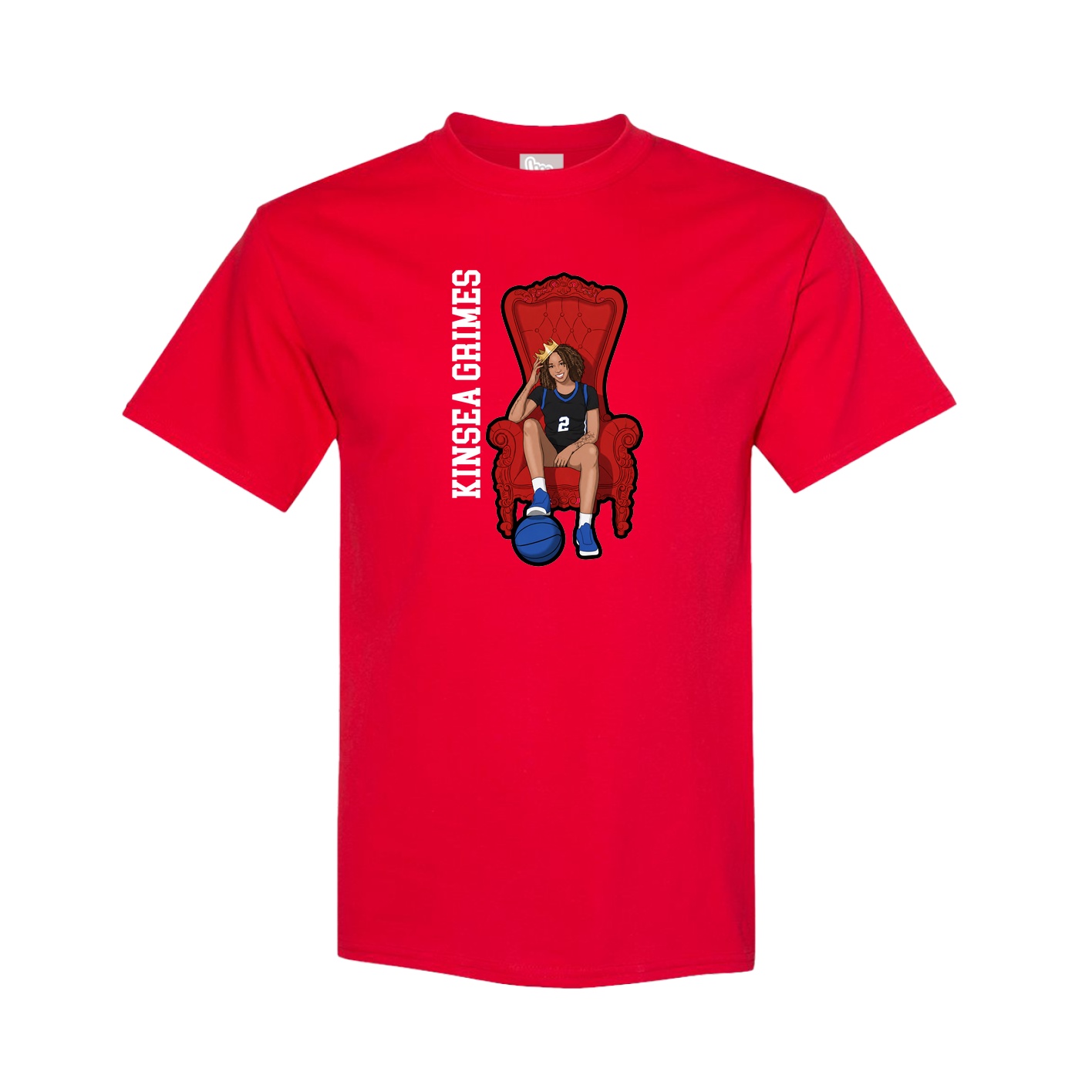 Youth Tee — Name Vertical in Red