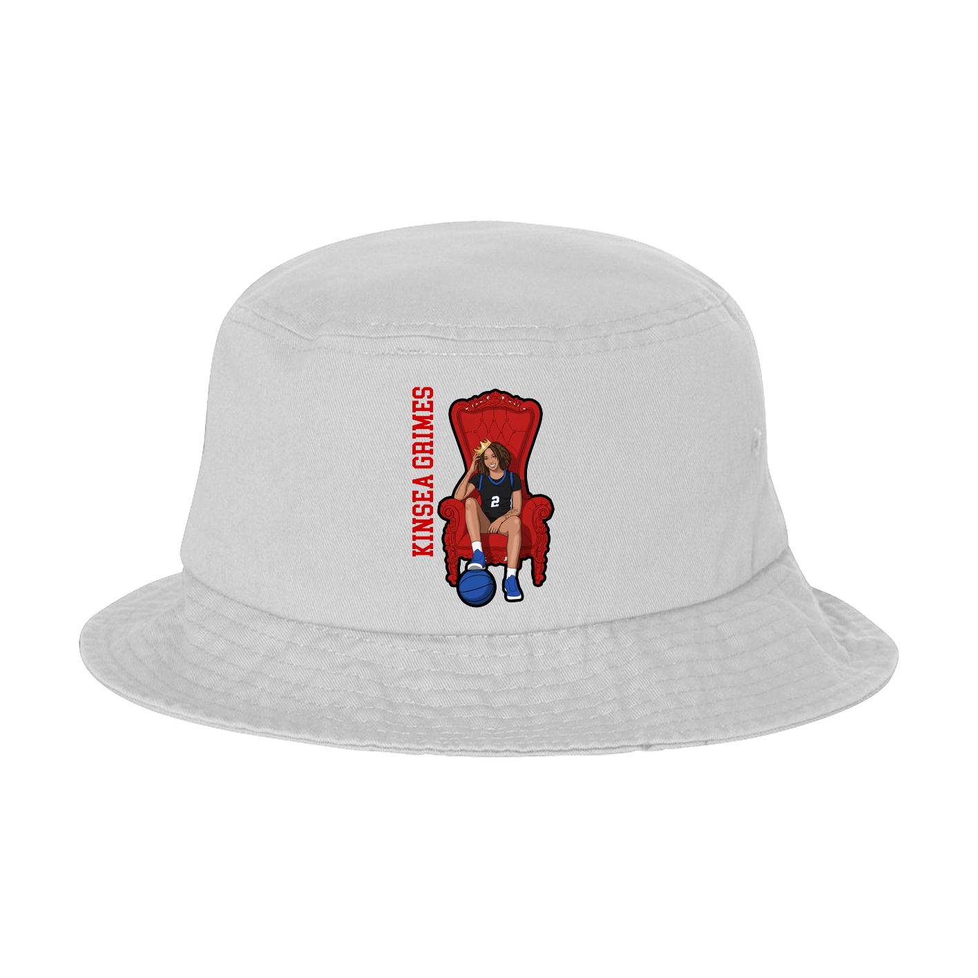 Bucket Cap — Name Vertical in White