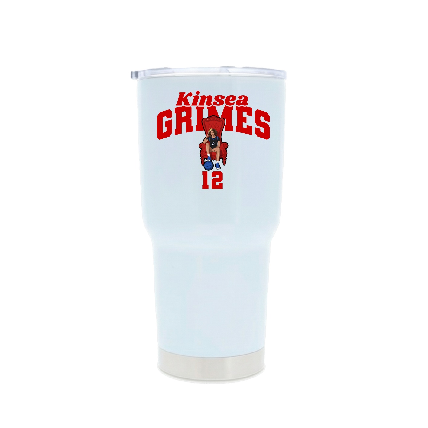 30oz Stainless Steel Tumbler — Signature Arch in White