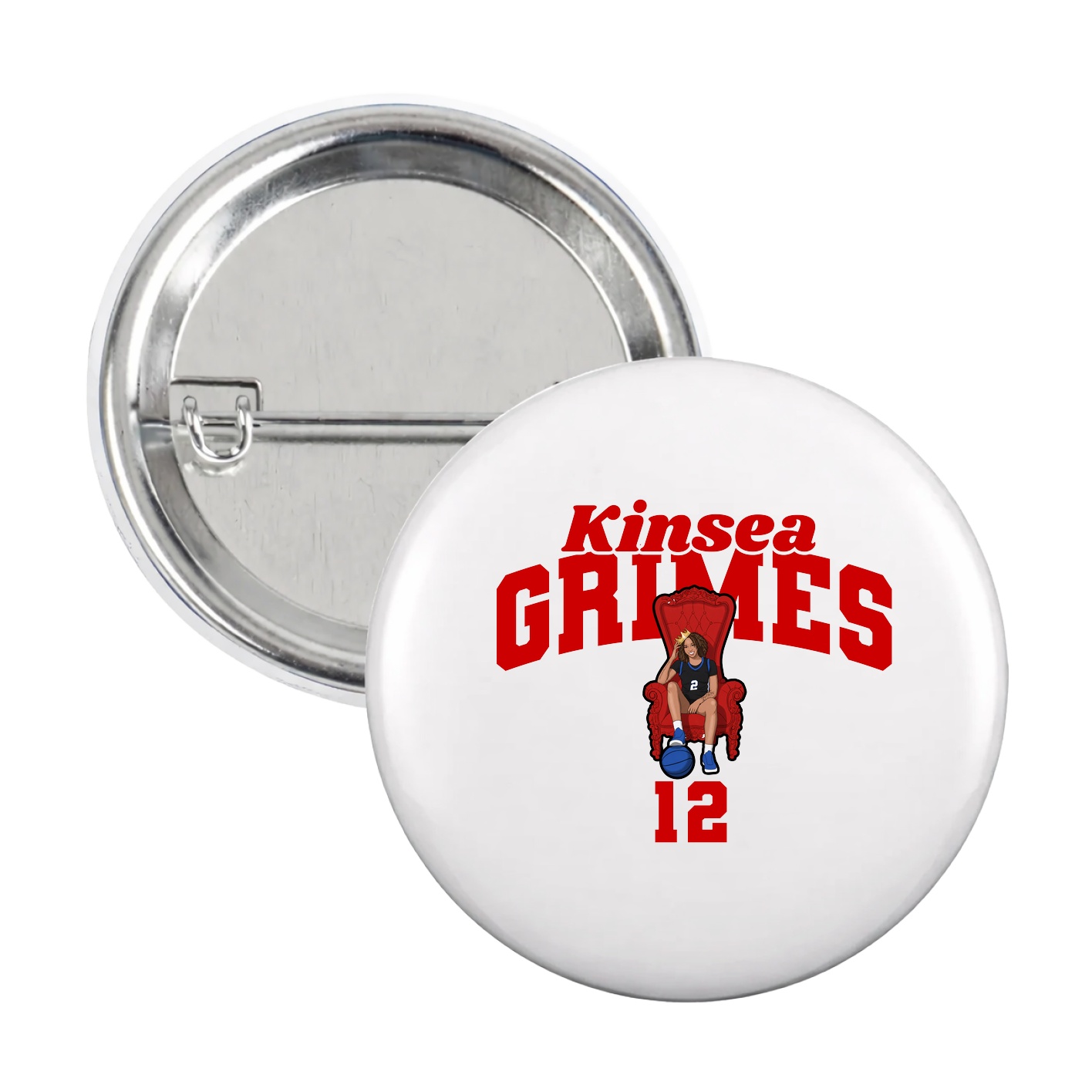 Game Day Button — Signature Arch in White