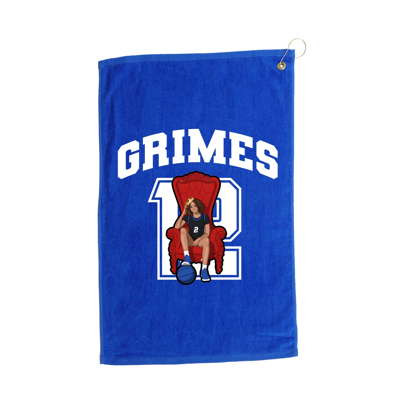 Golf Towel — Number in Royal