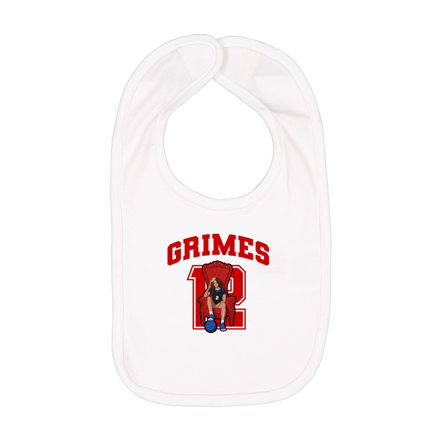 Infant Bib — Number in White